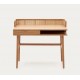 Ash wood and rattan desk table 105 x 62 Axi VeryForma