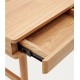 Ash wood and rattan desk table 105 x 62 Axi VeryForma