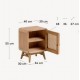 Solid wood bedside table by mindi 40x55 Luna VeryForma