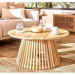 Naturel teakhouten bijzettafel Jet 50 cm VeryForma