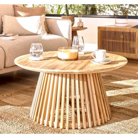 Table Basse en bois de teck naturel Jet 80cm VeryForma