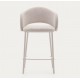 Lot de 2 Tabourets Hauts beige et métal Aina VeryForma