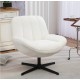 Ena Fabric White Swivel Armchair VeryForma