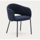 Set van 2 Aina stoelen in blauwe chenille stof en metaal VeryForma