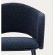 Set van 2 Aina stoelen in blauwe chenille stof en metaal VeryForma