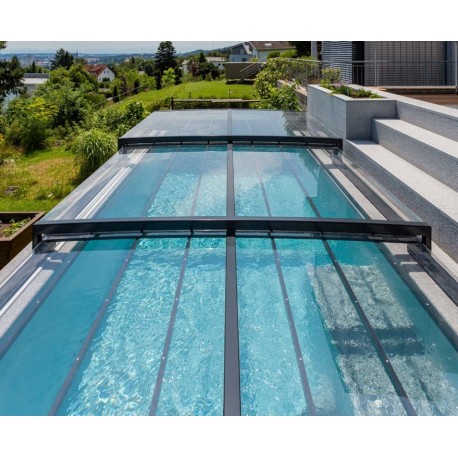 Linea Flat Pool Enclosure Abrilios Telescopic for Pool 600x300