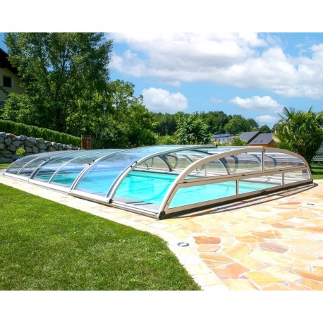 Abrilios Low Zen Pool Enclosure Telescopic for Pool 600x300