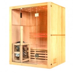 Dampfsauna 4,5 kW Nordic Panoramic 2 Plätze Harvia UniSpas Ofen