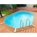 Ubbink Azura Wood Piscina 355x490 H130 Liner Blu