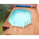 Piscine Bois Ubbink Azura 355x490 H130 Liner Beige